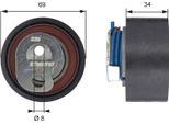 Gates T43163 - Puleggia Tenditore Oe 504010846, Cinghia Di Distribuzione Per Ducato