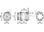 Prasco RTAK479 - Compressore Aria Condizionata Oe 8200526884 Per Logan, Duster, Sandero, Clio Ii, Logan I, Sandero I (Bs), Thalia I (Lb), Thalia Ii (Lu)