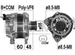 Era 210996A - Alternatore Oe A004TJ0581 Per Logan, Lodgy, Duster, Dokker, Sandero, Citan (W415), Grand Scenic Iii (Jz), Kangoo (Kw), Kangoo (Fw), Laguna Iii, Latitude (L70), Megane Cc, Megane Iii, Megane Iv, Scenic Ii, Scenic Iii