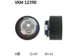Skf Vkm 12390 - Oe 504010846 Spannrolle, Zahnriemen Per Ducato
