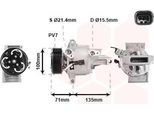 Van Wezel 1501K701 - Compressore Aria Condizionata Oe 9260000Q0F Per Duster, Logan, Sandero, Captur Ii (Hf), Clio V