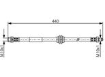 Bosch 1 987 476 808 - Oe 34 30 6 763 682 Bremsschlauch FüR R50, R53, R59, R58, R55, R57, R52, R56