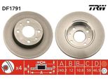 Trw DF1791 - Disco Freno Oe 5961814 Per Fiorino, Palio, Siena, Premio, Panda