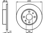 Bosch 0 986 478 353 - Disco Freno Oe 5961814 Per Fiorino, Palio, Panda, Premio, Siena, Uno
