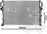 Van Wezel 30002341 - Oe 2115000102 Radiatore, Raffreddamento Motore Per Cls (C219), Classe E (W211), Classe E (S211)