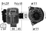 Era 210891A - Alternatore Oe 011 154 72 02 Per Classe C (W203), Classe C (CL203), Classe C (S203), Classe E (W210), Classe E (S210)