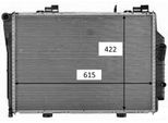 Nrf 58489 - Oe 2025008103 Radiatore, Raffreddamento Motore Per Classe C (S202), Clk (C208), Clk (A208)