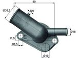 Mahle Ti 64 87D - Termostato Acqua Di Raffreddamento Oe 7581200 Per Tipo
