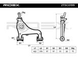 Ridex 273C0199 - Querlenker Oe 210 210 330 90 07 Per La Classe E (W210), Classe E (S210)