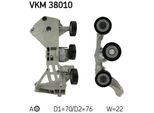 Skf Vkm 38010 - Oe 166 200 06 70 Puleggia Tenditore, Cinghia A V Per Classe A (W168), Vaneo (414)