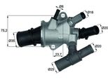 Mahle Ti 168 88 - Termostato Acqua Di Raffreddamento Oe 46785392 Per Doblo