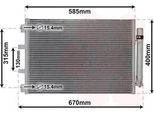 Van Wezel 18005487 - Oe 1703509 Condensatore Aria Condizionata Con Essiccatore Per C-Max, Focus Iii, Grand C-Max