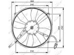 Nrf 47046 - Ventola Radiatore Oe 15001293 Per Classe C (W202), Classe C (S202), Clk (C208), Clk (A208), Classe E (W210)