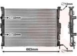 Van Wezel 43002307 - Oe 8200115542 Radiatore, Raffreddamento Motore Per Grand Scenic Ii (Jm), Megane Ii, Scenic Ii