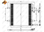 Nrf 350084 - Oe 6685000254 Condensatore Aria Condizionata Per Vario