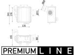 Mahle Ci 539 000P - Intercooler Oe 6510900114 Per Classe C (W205), Classe C (A205), Classe C (C205), Classe C (S205), Glc (X253), Glc (C253)