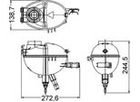 Mahle Crt 209 000S - Oe 204 500 05 49 Vaso Di Espansione Per Classe C (W204), Classe C (C204), Classe C (S204), Cls (C218), Cls (X218), Classe E (W212), Classe E (A207), Classe E (C207), Classe E (S212), Classe Gl (X166), Classe Glk (X204)