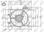 Nrf 47750 - Ventola Radiatore Oe 7740875 Per Punto