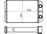 Mahle Ah 58 000S - Oe 46723450 Scambiatore Di Calore, Riscaldatore Per Stilo, Bravo