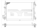 Tyc 725-0009 - Radiatore Oe 1300244, Raffreddamento Motore Per Signum (Z03), Vectra C (Z02)