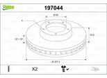 Valeo 197044 - Oe 55700920 Disco Freno, Asse Anteriore Per Punto, Adam, Corsa D (S07), Corsa E (X15)