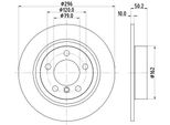 Hella 8DD 355 126-741 - Oe 34219808513 Disco Freno Per R60, R61