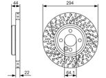 Bosch 0 986 479 A69 - Oe 34 11 6 777 825 Disco Freno Per R56, R55, R58, R59