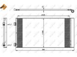Nrf 35961 - Oe 64539228607 Condensatore Aria Condizionata Con Essiccatore Per R56, R57, R55, R58, R59