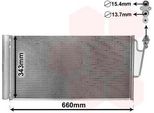 Van Wezel 06005363 - Oe 64536941084 Condensatore Aria Condizionata Con Essiccatore Per R60, R55, R57, R52, R56
