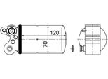 Mahle Ad 101 000S - Oe 31274799 Essiccatore Aria Condizionata Per XC70 Ii (136), XC60 (156), V70 Iii (135), V60 Ii (225, 227), V60 I (155, 157), S80 Ii (124), S60 Ii (134)