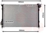 Van Wezel 06002307 - Oe 1475554 Radiatore, Raffreddamento Motore Per R52, R50, R53