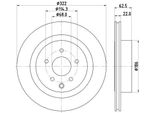 Hella 8DD 355 120-551 - Oe 43206CD005 Disco Freno Per 350 Z (Z33)