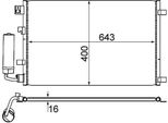 Mahle Ac 604 001S - Condensatore Aria Condizionata Oe 92100JD200 Con Essiccatore Per Qashqai +2 I (J10)