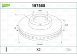 Valeo 197588 - Oe 40206 1HA0A Disco Freno, Asse Anteriore Per Micra Iv (K13), Note (E12)