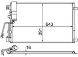 Mahle Ac 605 000S - Oe 92100JD500 Condensatore Aria Condizionata Con Essiccatore Per Qashqai +2 I (J10), Qashqai Ii (J11)