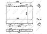 Nrf 58418 - Oe 21410VK505 Radiatore, Raffreddamento Motore Per Navara (D22), Pick-Up (D22)