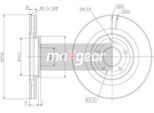 Maxgear 19-2364 - Oe 40206 ET01A Disco Freno, Asse Anteriore Per Juke (F15), Qashqai +2 I (J10), Koleos I (Hy)