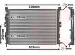 Van Wezel 43002306 - Oe 8200115541 Radiatore, Raffreddamento Motore Per Megane Ii, Grand Scenic Ii (Jm), Scenic Ii