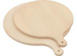 Tagliere Rotondo In Legno Con Manico 35Cm 40Cm Set Di 2 Taglieri In Legno Di Faggio.