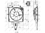 Nrf 47431 - Ventola Radiatore Oe 46449101 Per Palio, Siena, Strada