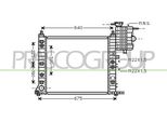 Prasco ME907R004 - Oe 6385012201 Radiatore, Raffreddamento Motore Per Classe V (638/2), Vito (W638)