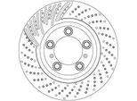 Trw DF6821S - Disco Freno Oe 991 351 403 01 Per 911 (991), Boxster (981)