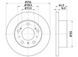 Hella 8DD 355 101-121 - Disco Freno Oe 756844 Per Ducato