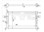 Tyc 725-0038-R - Radiatore Oe 1300189, Raffreddamento Motore Per Astra G, Zafira A