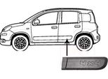 Van Wezel 1613427 - Oe 735537085 Striscia Di Rivestimento, Posteriore Sinistra Per Panda