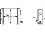 Mahle Ah 150 000S - Oe SE028186005B Scambiatore Di Calore, Riscaldatore Per Panda
