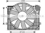 Prasco MS7505 - Ventola Radiatore Oe 2205000093 Per Classe S (W220), Classe S (C215)
