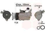 Van Wezel 0600K076 Climatizzatore Compressore Climatizzatore Pag 46 R134A Per Mini Hatchback (R50, R53) Cabrio (R52)