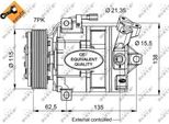 Nrf 32692 - Compressore Aria Condizionata Oe 7711368407 Per X-Trail (T31), Laguna Ii, Vel Satis (BJ0), Espace Iv (Jk)