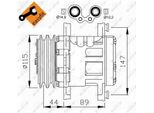 Nrf 32207 - Compressore Aria Condizionata Oe 46443509 Per Seicento